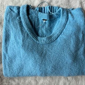 FREE PEOPLE BROOKSIDE TUNIC SWEATER IN STARLIGHT BLUE